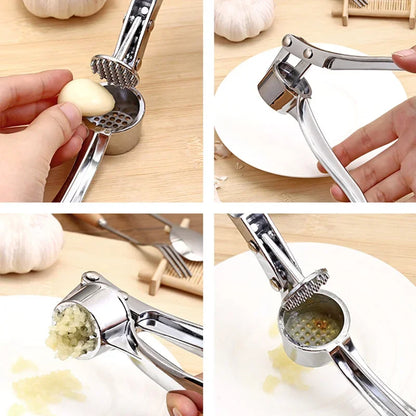 Stainless Steel Garlic Press Handheld Crusher & Mincer Garlic Squeezer