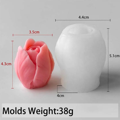 3D Tulip Silicone Mold for Candle Making, Soap, Resin & Plaster Crafts