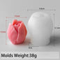 3D Tulip Silicone Mold for Candle Making, Soap, Resin & Plaster Crafts