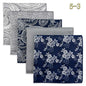 5-Pack Men's Microfiber Pocket Squares 12.6 in (32 cm) - Jacquard Woven Wedding & Formal Handkerchiefs, Assorted Patterns