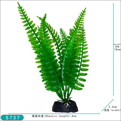 Artificial Aquarium Plants — Plastic Underwater Decorations for Fish Tanks, Realistic Aquarium Decor