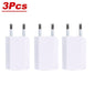 EU Plug USB Wall Charger 5V 1A Travel Adapter, Universal Smartphone USB Charger, 1-5 Pack