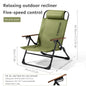 600D Oxford Fabric Lounger Chair with Iron Frame – Portable Outdoor Lounging Chair (Purple/Green)