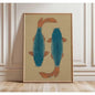 Japanese Red Koi Fish Canvas Wall Art Minimalist Poster