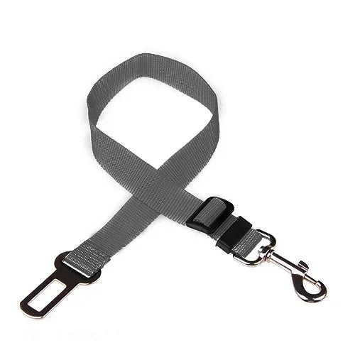 Adjustable Pet Seat Belt for Dogs & Cats 17.7–28.3 in (45–72 cm) Nylon Car Safety Restraint with Quick-Release Clip