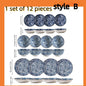 Japanese-Style Blue & White Hand-Painted 4.5-Inch (11.5 cm) Ceramic Rice Bowl Retro Tableware