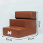 3-Step Pet Stairs for Small Dogs and Cats - Removable Washable Non-Slip Ramp Ladder