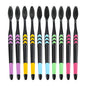 10-Pack Ultra-Soft Bamboo Charcoal Toothbrushes – Deep Cleaning Black Bristle Oral Care Set | Eco-Friendly, Gentle Gum Protection & Whitening Brush