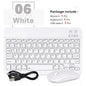 Mini Wireless Bluetooth Keyboard and Mouse — Portable Slim Rechargeable Keyboard for iPad, iPhone, Android Tablets, Samsung, Xiaomi, Mac & Windows