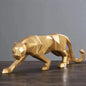 Home Decor Panther Statue Animal Figurine Abstract Geometric Style Resin Leopard Sculpture Home Office Desktop Decoration Crafts