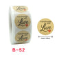 500PCS explosions kraft paper heartshaped round stickers personalized stickers holiday decoration baking stickers classification