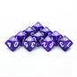 D10 Polyhedral Dice 10-Piece Set for D&D & Tabletop RPGs — Marble & Transparent Styles for Board Games & Parties