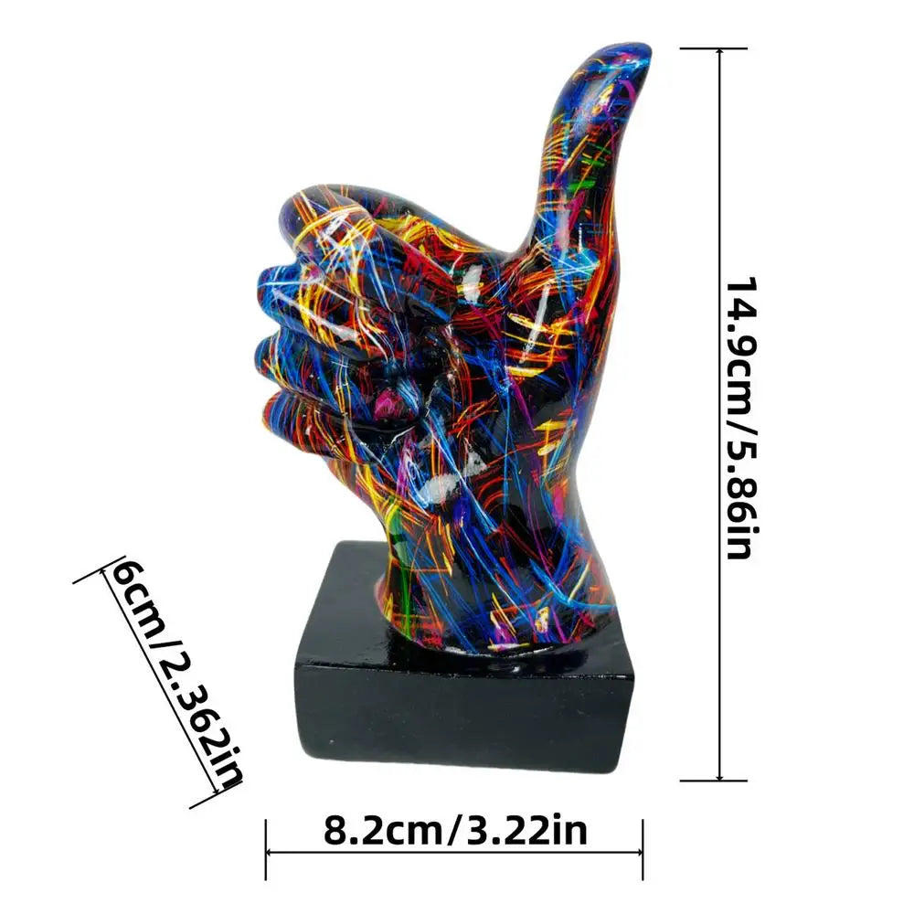 Graffiti Hand Gesture Resin Statue