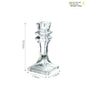 Clear Glass Pillar Candle Holder Table Candlestick for Dining Room Decor
