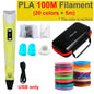 3D Printing Pen for Kids with Travel Case — PLA 1.75mm Filament, LED Display, Adjustable Temp & Speed, DIY Drawing Gift