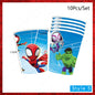 Spiderman Kids Birthday Party Supplies - Disposable Tableware Set with Plates, Cups, Napkins & Favor Bags