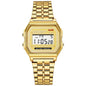 Rose Gold Retro Digital LED Women's Watch - Rectangular 32mm Case, Water-Resistant 3ATM