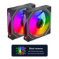 Infinite Mirror ARGB 120mm (4.72 in) PWM PC Case Fan — 5V 3-Pin ARGB & 12V 4-Pin PWM, 800–2000 RPM, Hydro Bearing