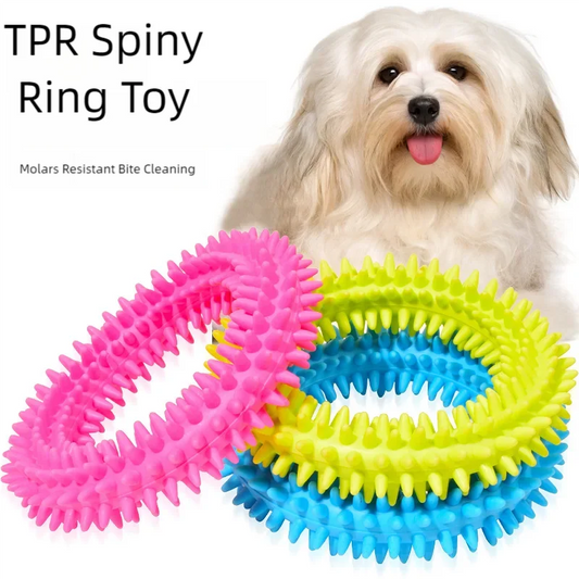 Durable Rubber Bone Chew Toy for Small Dogs - Bite-Resistant Teeth-Cleaning Training Toy