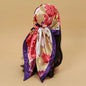 Satin Square Scarf – Elegant 2025 Print Hijab, Shawl & Hair Wrap