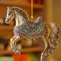 2D Acrylic Horse Car Rearview Mirror Pendant Charm Christmas Tree Ornament Party New Year Hanging Decoration