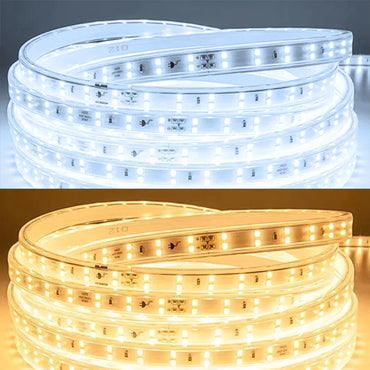 220V LED Strip 1-30m with EU Plug - Flexible Waterproof LED Tape IP65 for Home, Kitchen, Outdoor & Garden Lighting