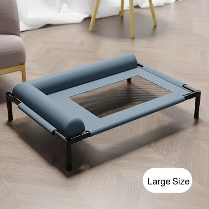 Large Moisture-Proof Elevated Pet Bed – Removable Washable Breathable Mesh Camping & Indoor Dog Cat Bed
