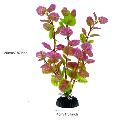 Artificial Aquarium Plants — Plastic Underwater Decorations for Fish Tanks, Realistic Aquarium Decor