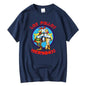 Funny Chicken Graphic T-Shirt Men Casual Short Sleeve Cotton Breathable Tee