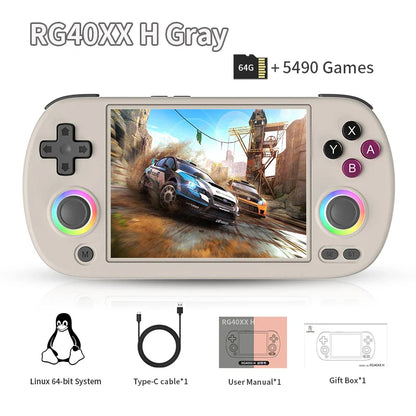 4.0-Inch IPS Retro Handheld Game Console — Linux 64‑Bit, 64GB Storage, 3200mAh Battery, 5000+ Games