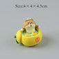 ZAKKA Cute Drinking Cat Figuines Shiba Inu Soak In The Bath Resin Model Pomelo Tree Fairy Garden Home Desktop Decoration gifts