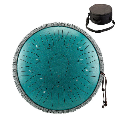 13-Inch (32 cm) 15-Note D-Tone Steel Tongue Drum Glucophone Handpan Percussion