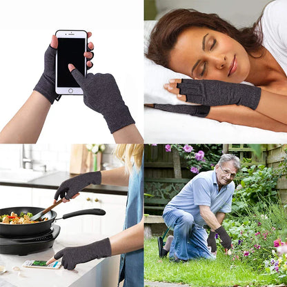 Fingerless Compression Gloves 1 Pair – Wrist Support for Hand Pain, Arthritis & Carpal Tunnel