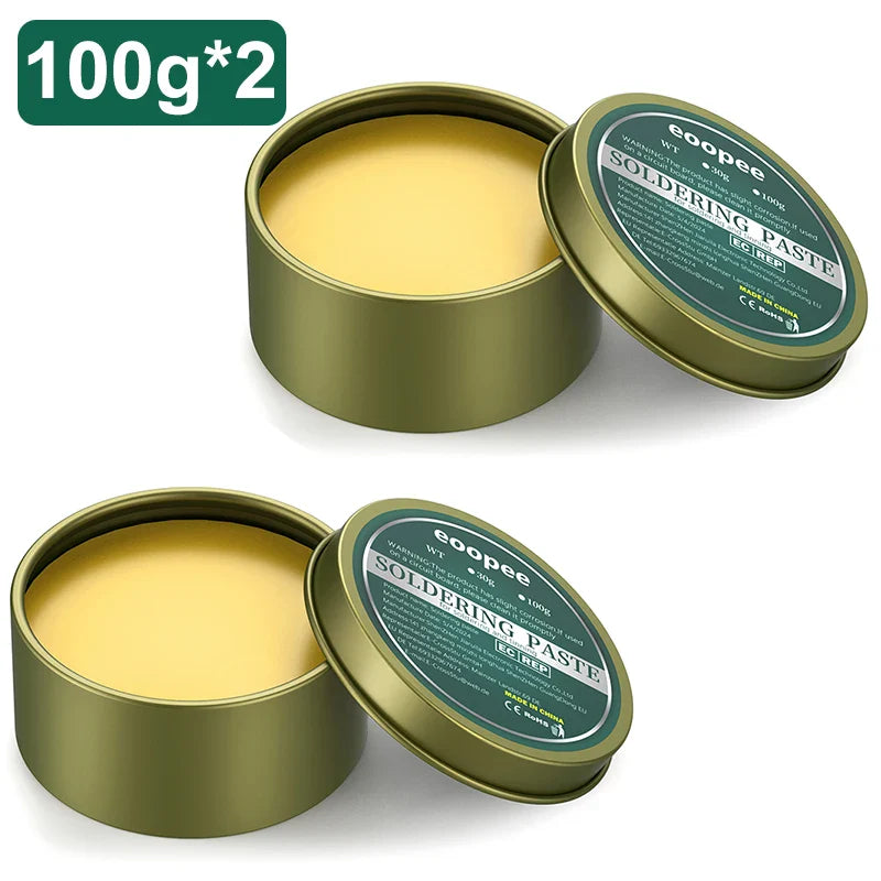 Lead-Free Solder Paste Rosin Flux 10g / 30g / 100g - No-Clean Soldering Paste for PCB & Electronics Repair