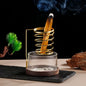 Metal Sage Holder Burner Palo Santo Holder with Glass Ash Catcher Tray Incense Holder for Meditation Yoga Spa