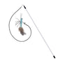 Dragonfly Feather Cat Teaser Toy with Detachable Wand and Bell, Interactive Cat Toy
