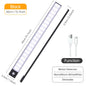 Rechargeable Motion Sensor LED Night Light — USB Wireless Cabinet & Wardrobe Light with Magnetic Mount, 3 Color Temperatures (3000K/4000K/6000K)