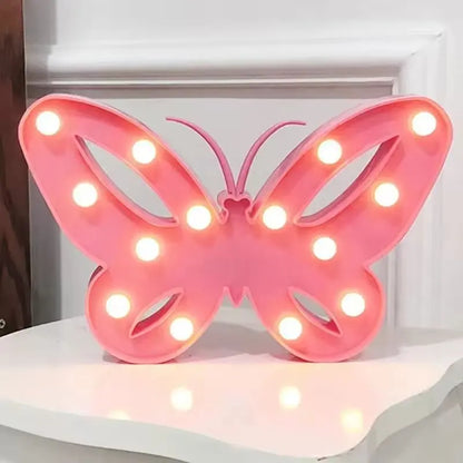1PC Creative LED Shaped Lamp Indoor Battery Powered Wall Light,Decoration Night Light For Bedroom Table Beach Party&Photography