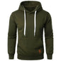 Men’s Casual Lightweight Hoodie – Solid Color Drawstring Pullover Sweatshirt for Streetwear & Outdoor Style