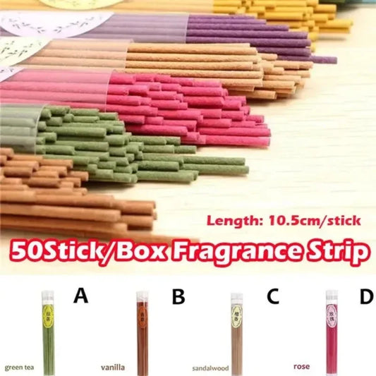 50-Pack Sandalwood Incense Sticks — Natural Aromatherapy Air Freshener