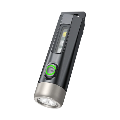 Mini EDC Keychain Flashlight — USB-C, UV, SOS, Waterproof