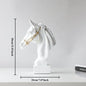 Galloping Horse Head Resin Sculpture Statue Modern Abstract Home Decor Office Desk Art Piece Elegant Gift for Equestrian Lovers