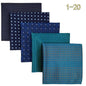 5-Pack Men's Microfiber Pocket Squares 12.6 in (32 cm) - Jacquard Woven Wedding & Formal Handkerchiefs, Assorted Patterns