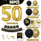Black Gold Birthday Table Runner 30 50 Birthday Tablecloth Balloon Party Decoration For Home Backdrop Wedding Adult Anniversary