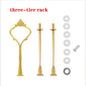 1/2/3 Tiers Zinc Alloy Crown Cake Stand Pillar Without Plate Desserts Fruits Cookie Rack Handle Wedding Party Accessories