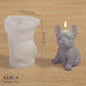DIY Dog Silicone 3D Mold for Candles, Resin, Soap & Fondant — 3.0×2.2×2.2 in (7.5×5.5×5.5 cm)