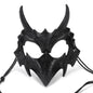 Halloween Half-Face Mask - Dragon, Tiger, Tengu, Wolf, and Skull Designs