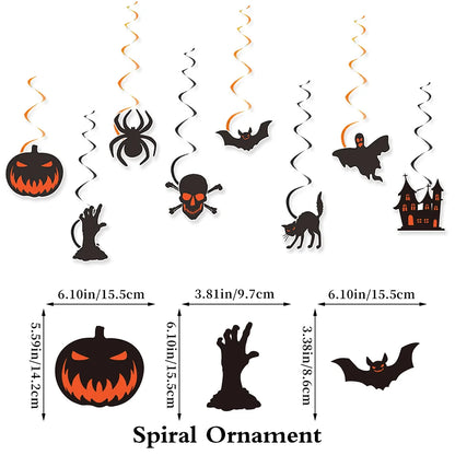 Halloween Party Decoration Set, Banner, Garland, Spider Web and More