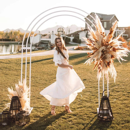 White Metal Wedding Balloon Arch Backdrop Stand