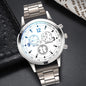 Men's Business Quartz Watch 40mm Stainless Steel Band with Bracelet (1 or 2-Pack)